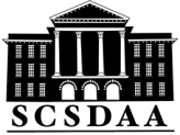 Main logo of the historic Walker Hall with "SCSDAA" underneath the building.